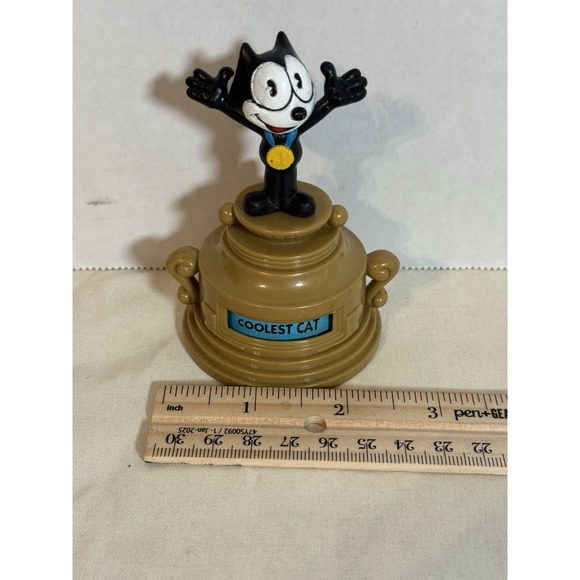 Felix The Cat MVP Trophy Spinner Award Vintage 1990s Toy Figure Coolest Cat - Picture 10 of 10